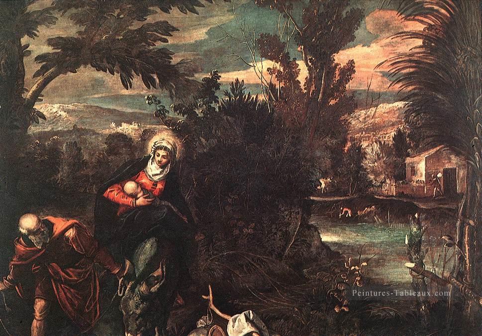 Vol en Egypte italien Renaissance Tintoretto Peintures à l'huile
